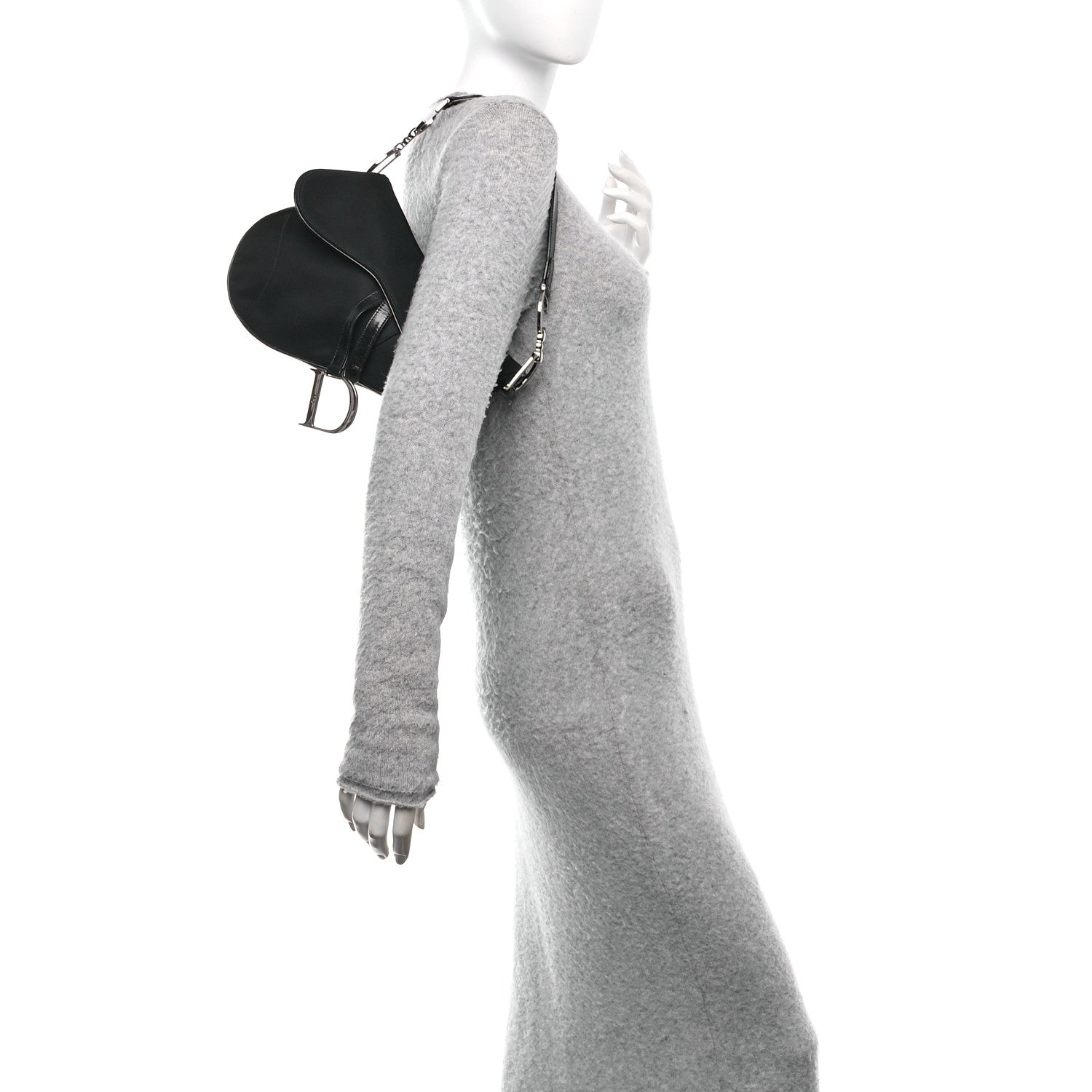Christian Dior Nylon Saddle Bag Black 2 of 15