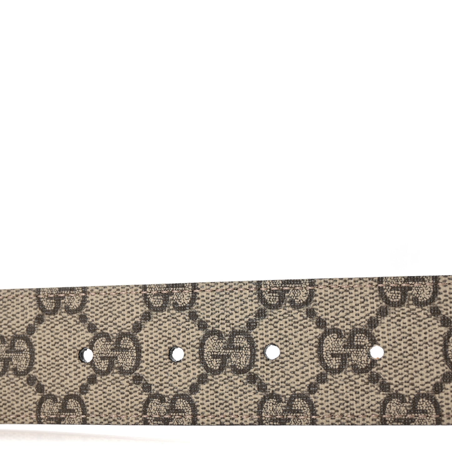 GG Supreme Monogram Plutone Calfskin Double G Reversible 30mm Belt 85 34 Beige Ebony New Acero