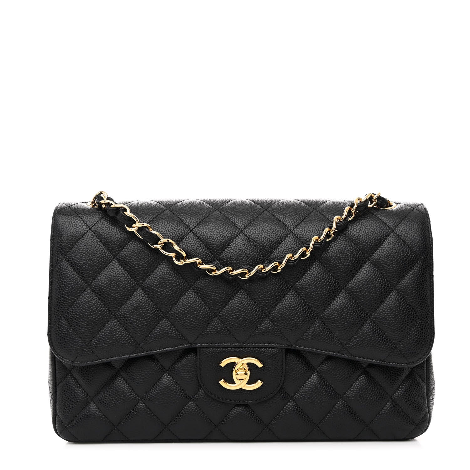 Chanel Caviar Quilted Jumbo Double Flap Black 1 of 11