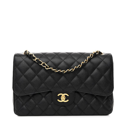 Chanel Caviar Quilted Jumbo Double Flap Black 1 of 11