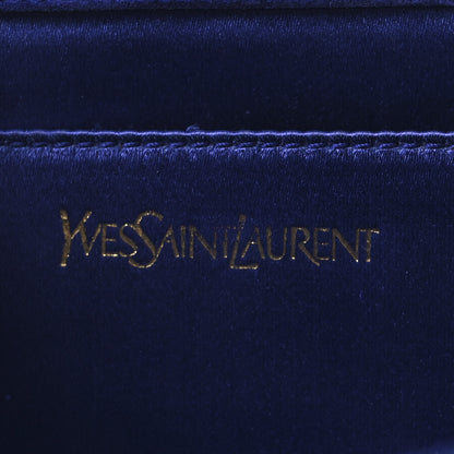 Saint Laurent Patent Calfskin Monogram Large Belle De Jour Clutch Royal Blue 6 of 12