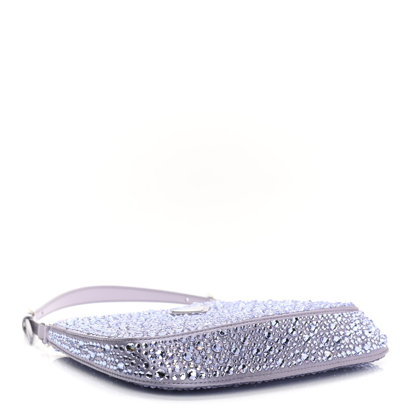 Satin Crystal Cleo Adjustable Strap Shoulder Bag Glicine