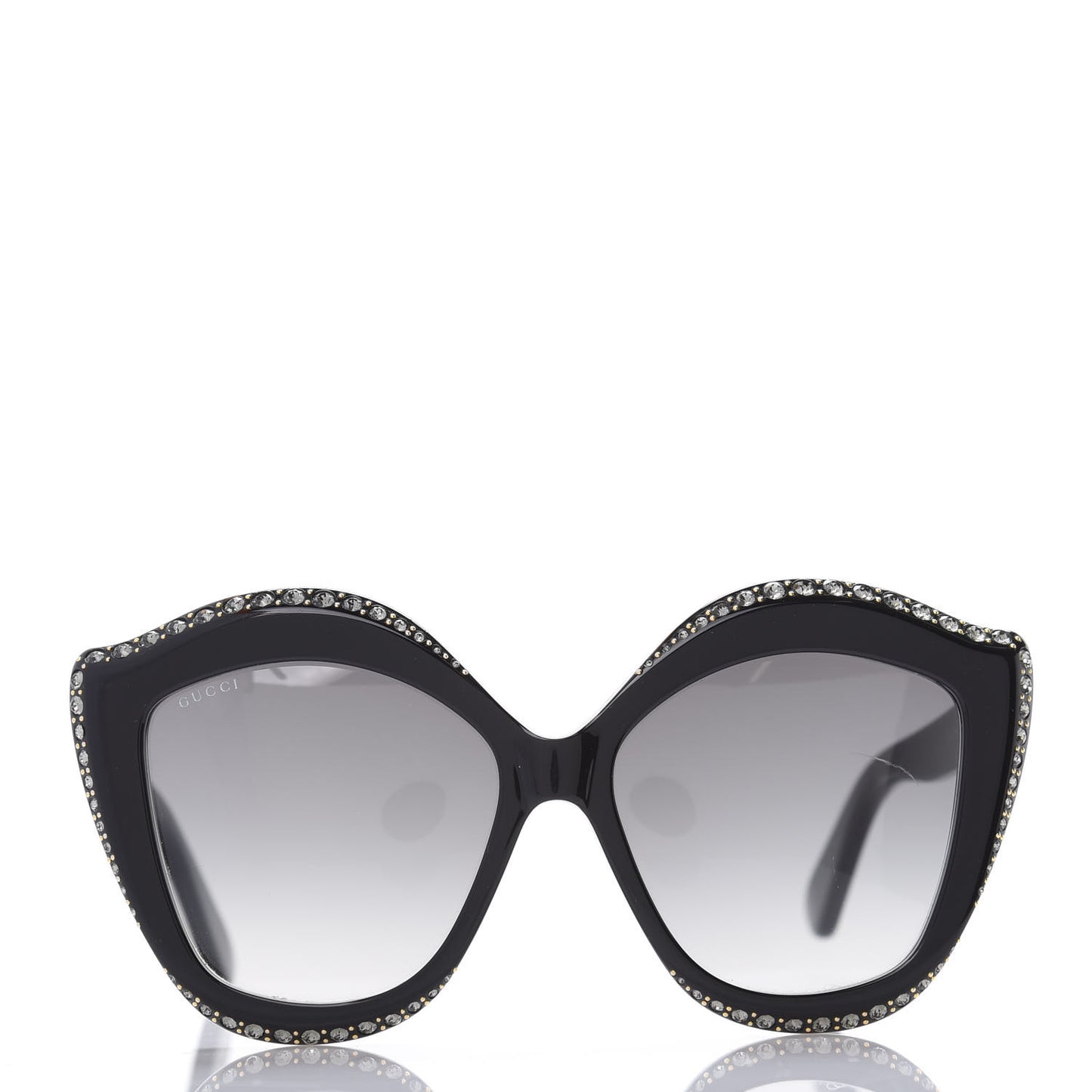 Crystal Cat Eye Sunglasses GG0118S Black