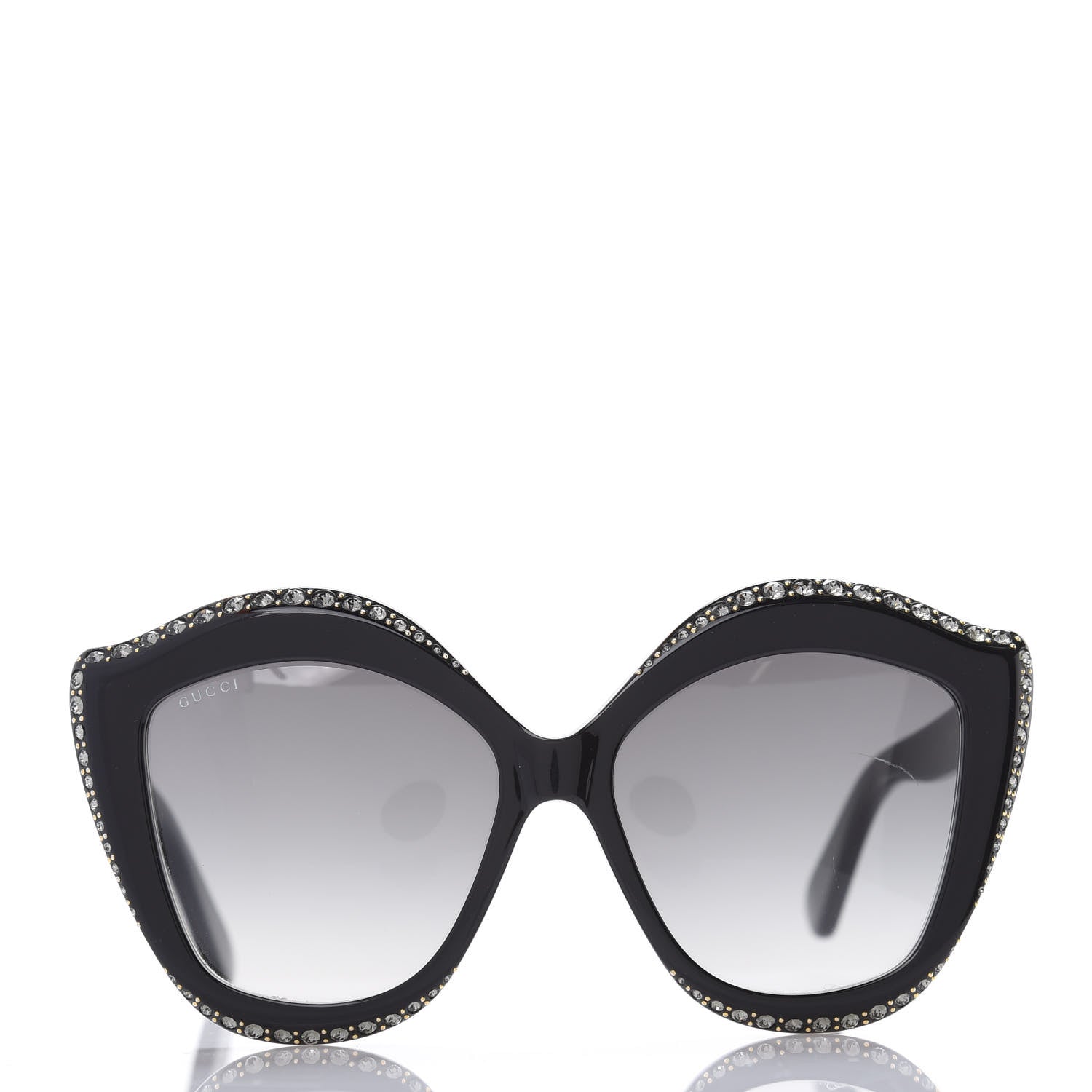 Gucci Crystal Cat Eye Sunglasses GG0118S Black 2 of 8