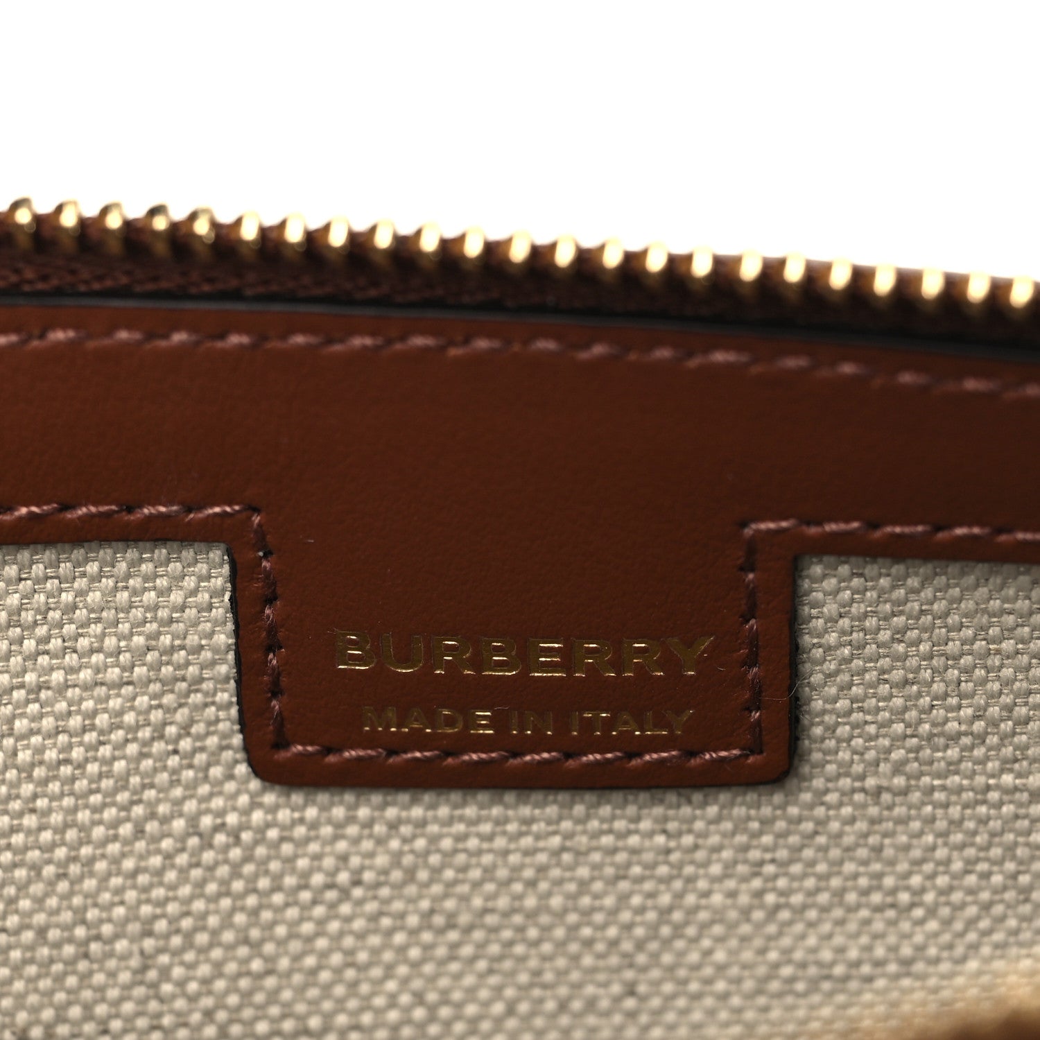 Burberry Canvas Calfskin Check Knitted Small Olympia Birch Brown 6 of 8
