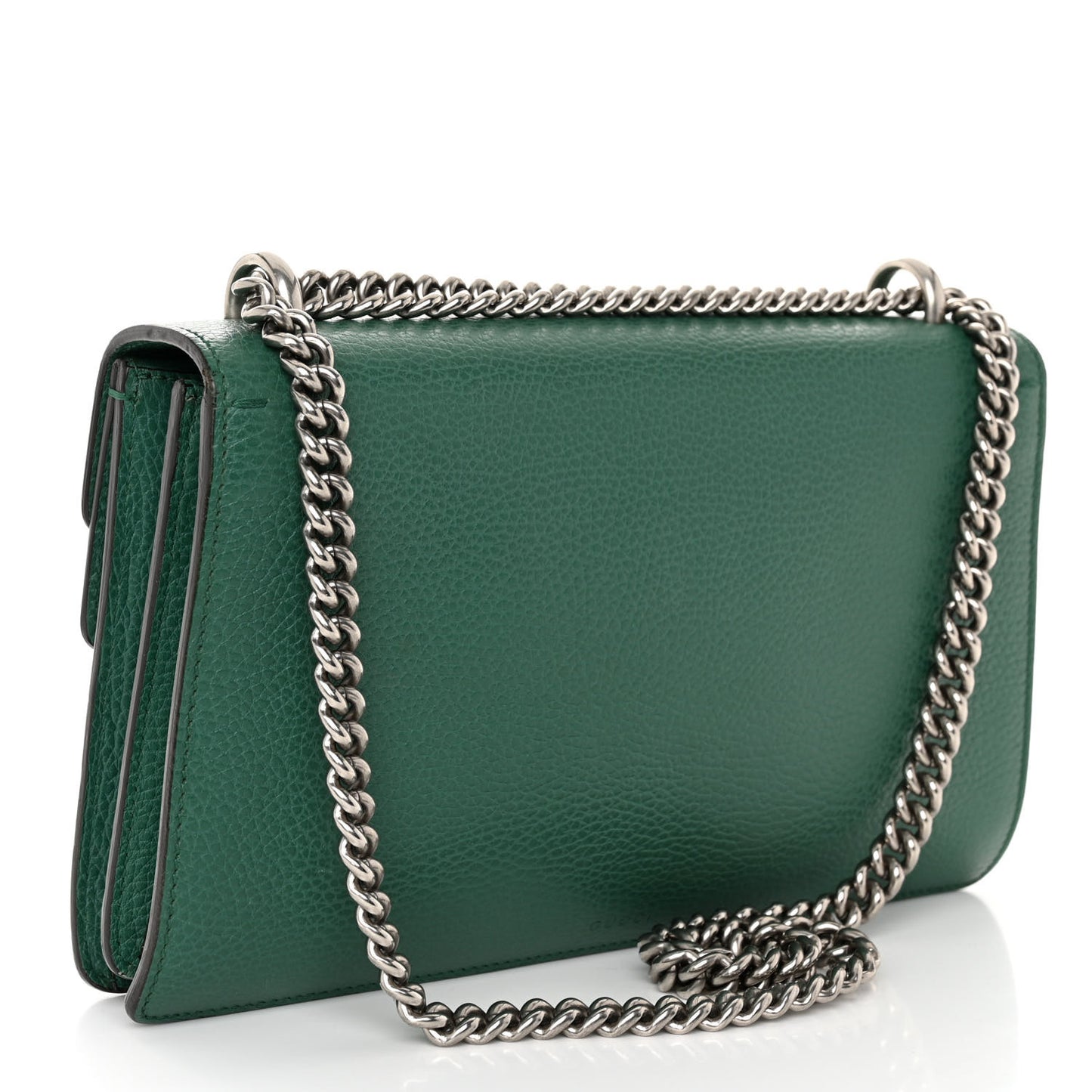 Pebbled Calfskin Small Dionysus Shoulder Bag Emerald