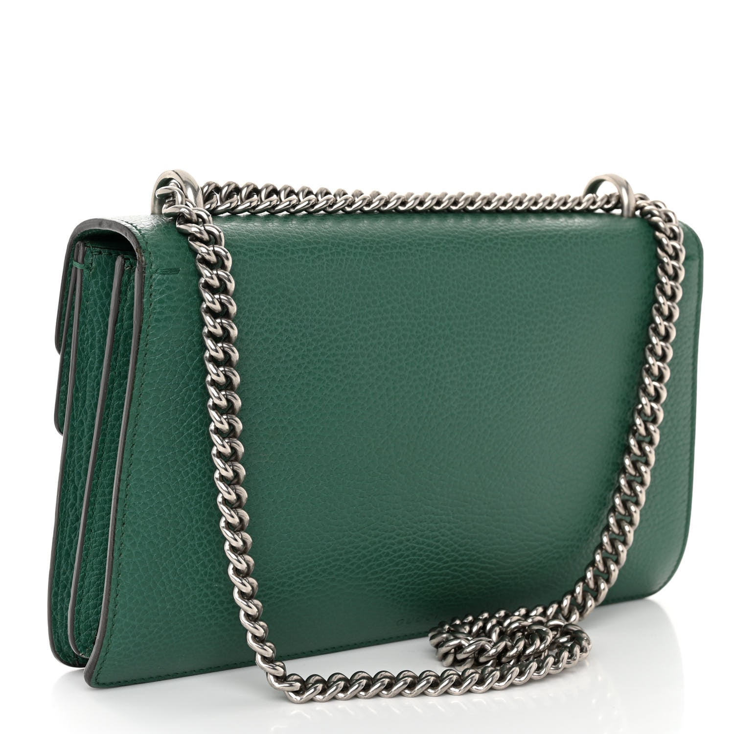 Gucci Pebbled Calfskin Small Dionysus Shoulder Bag Emerald 3 of 10