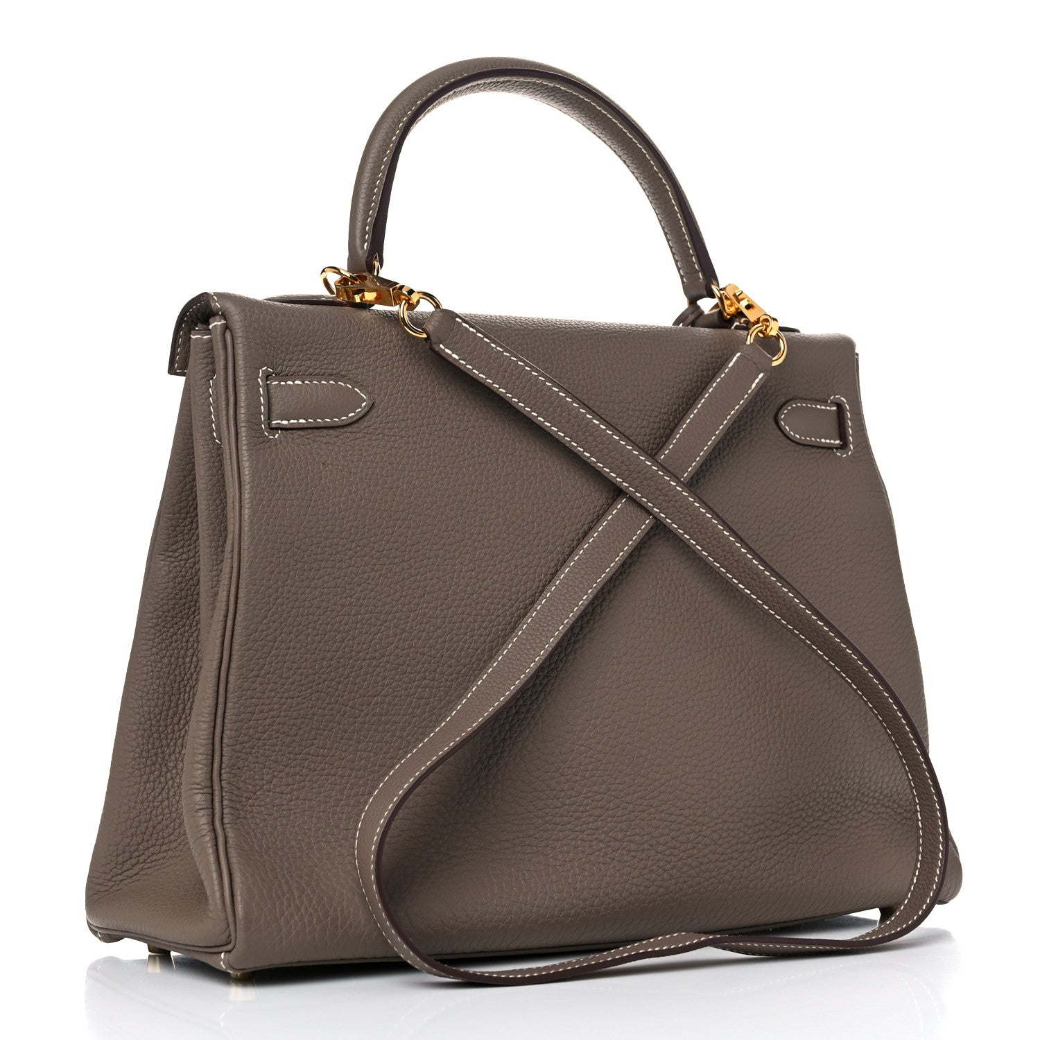 Hermes Togo Kelly Retourne 32 Etoupe 2 of 33