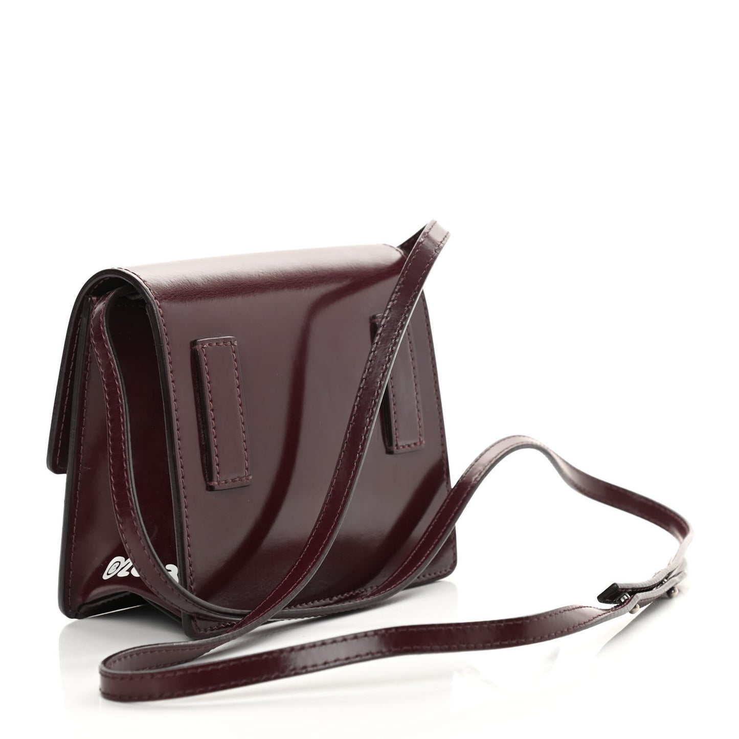 Calfskin Jitney 0.7 Rent Money Crossbody Bag Burgundy