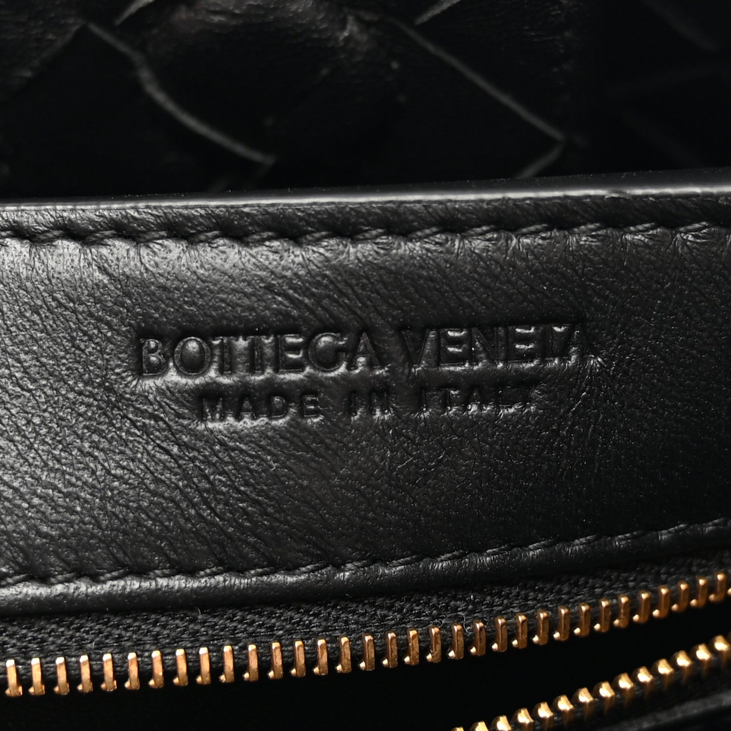 Nappa Intrecciato Small Andiamo With Chain Shoulder Bag Black