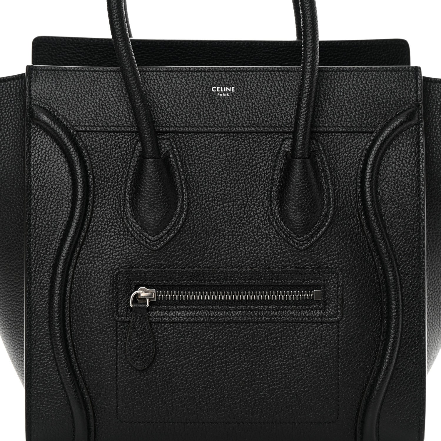 Celine Drummed Calfskin Micro Luggage Black 8 of 13