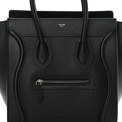 Celine Drummed Calfskin Micro Luggage Black 8 of 13