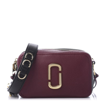 Marc Jacobs Supple Natural Grain Calfskin Softshot 21 Crossbody Bag Burgundy 1 of 9