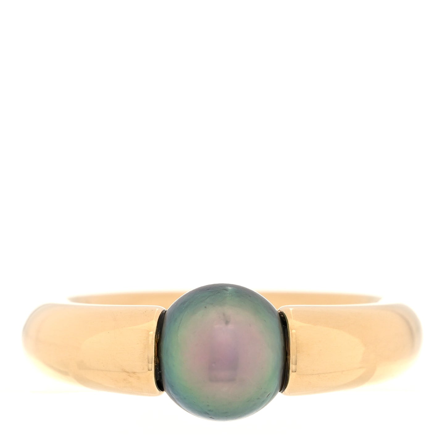 18K Yellow Gold South Sea Tahitian Pearl 8mm Perla Ring 55 7.25