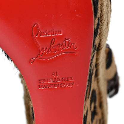 Christian Louboutin Pony Hair Tigresse 140 Espadrille Wedges 41 6 of 7