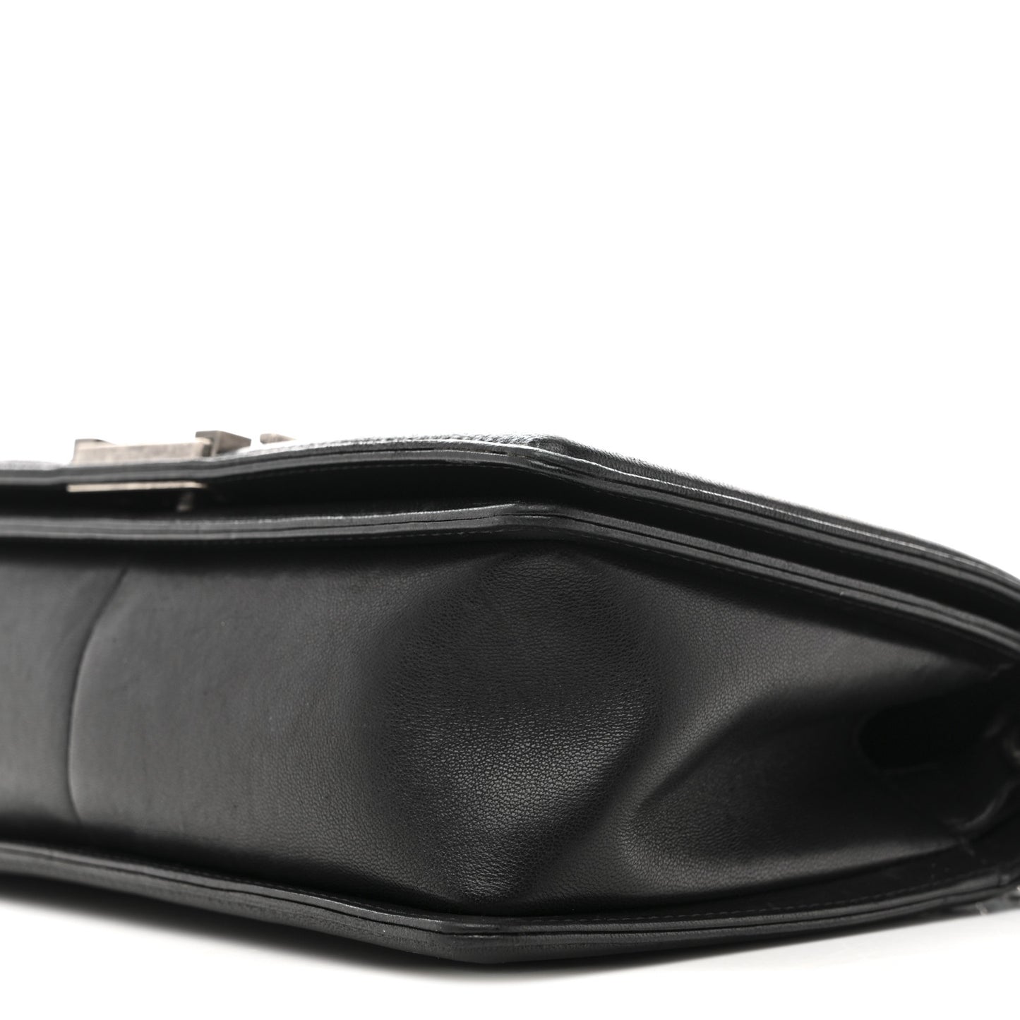 Lambskin Quilted Medium Boy Flap Black