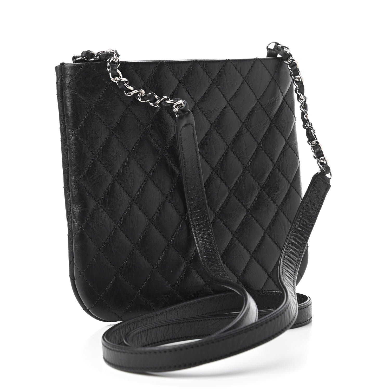 Chanel Aged Calfskin Quilted Crossbody Bag Black 3 of 10
