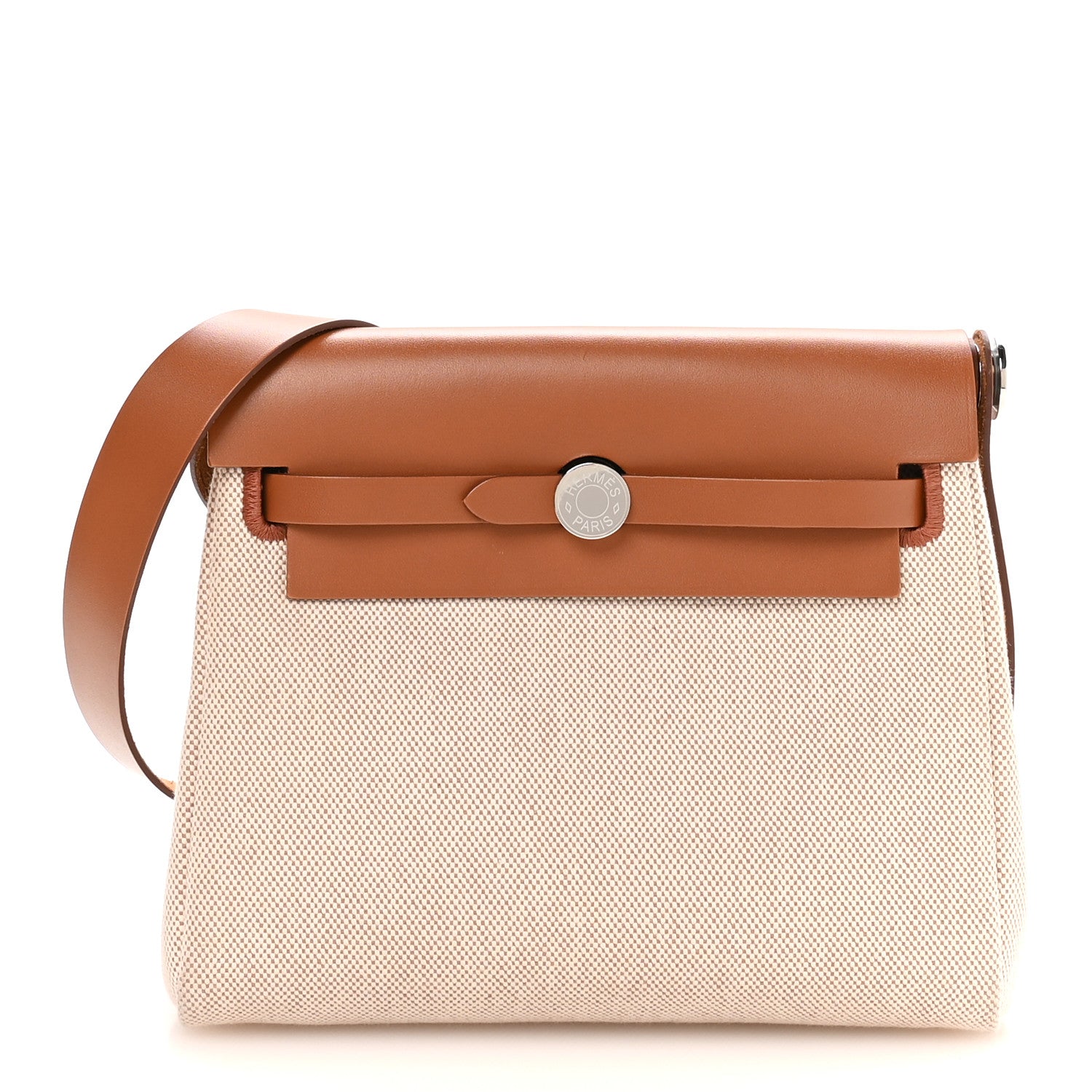 Hermes Military Toile Vache Hunter Herbag Zip Retourne 20 Ecru Beige Fauve 1 of 10