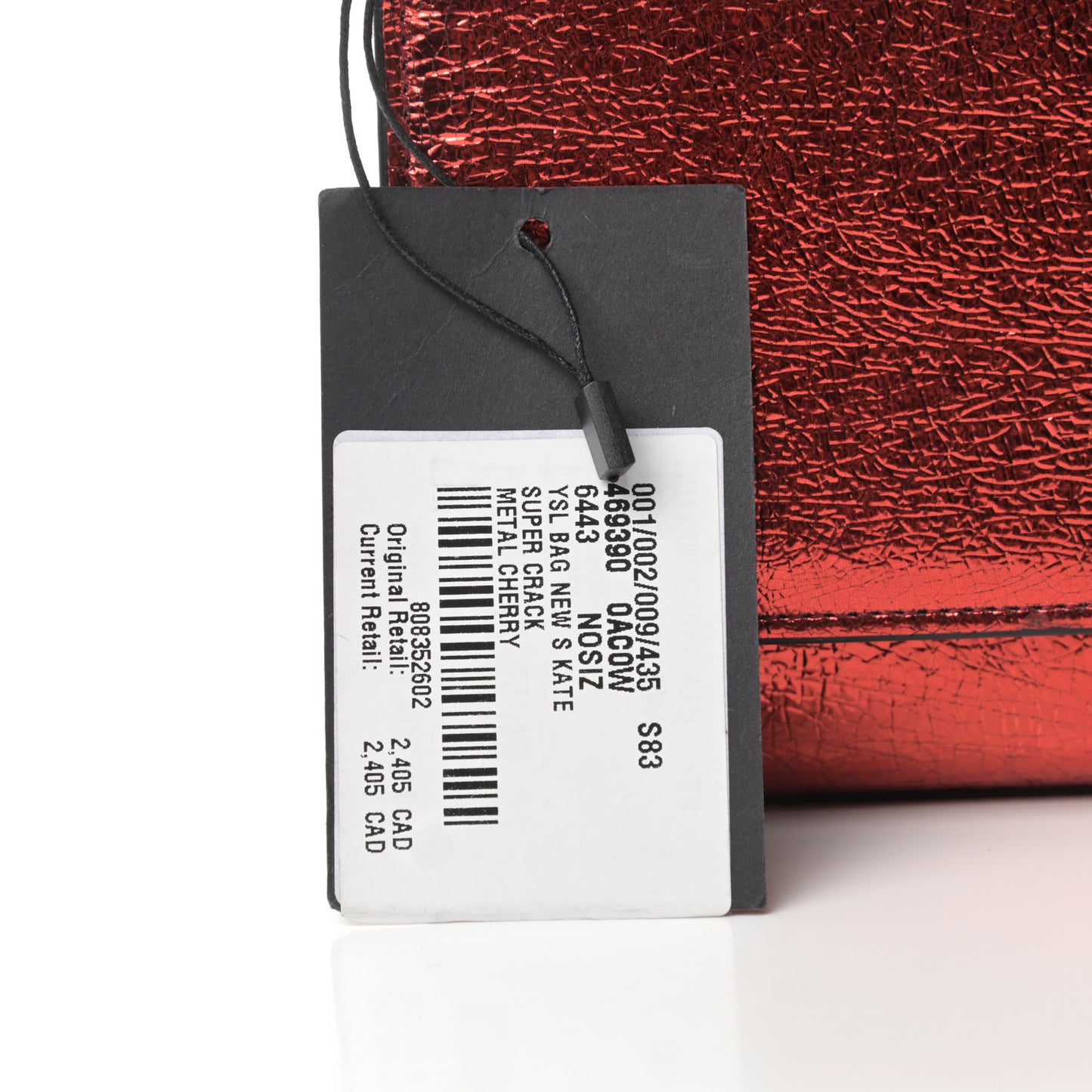 Metallic Calfskin Small Classic Monogram Kate Satchel Red