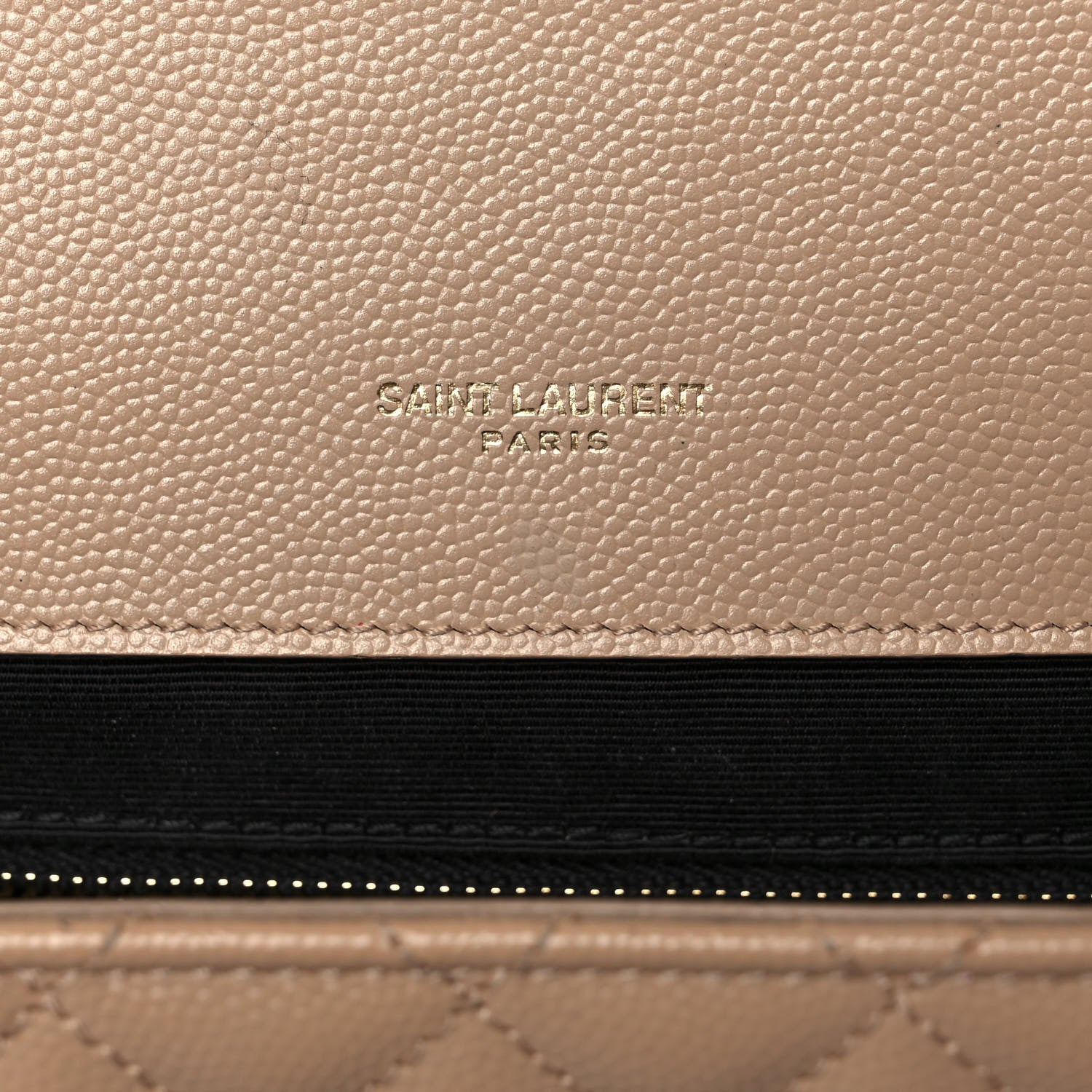 Saint Laurent Grain De Poudre Mixed Matelasse Large Triquilt Monogram Satchel Dak Beige 5 of 8