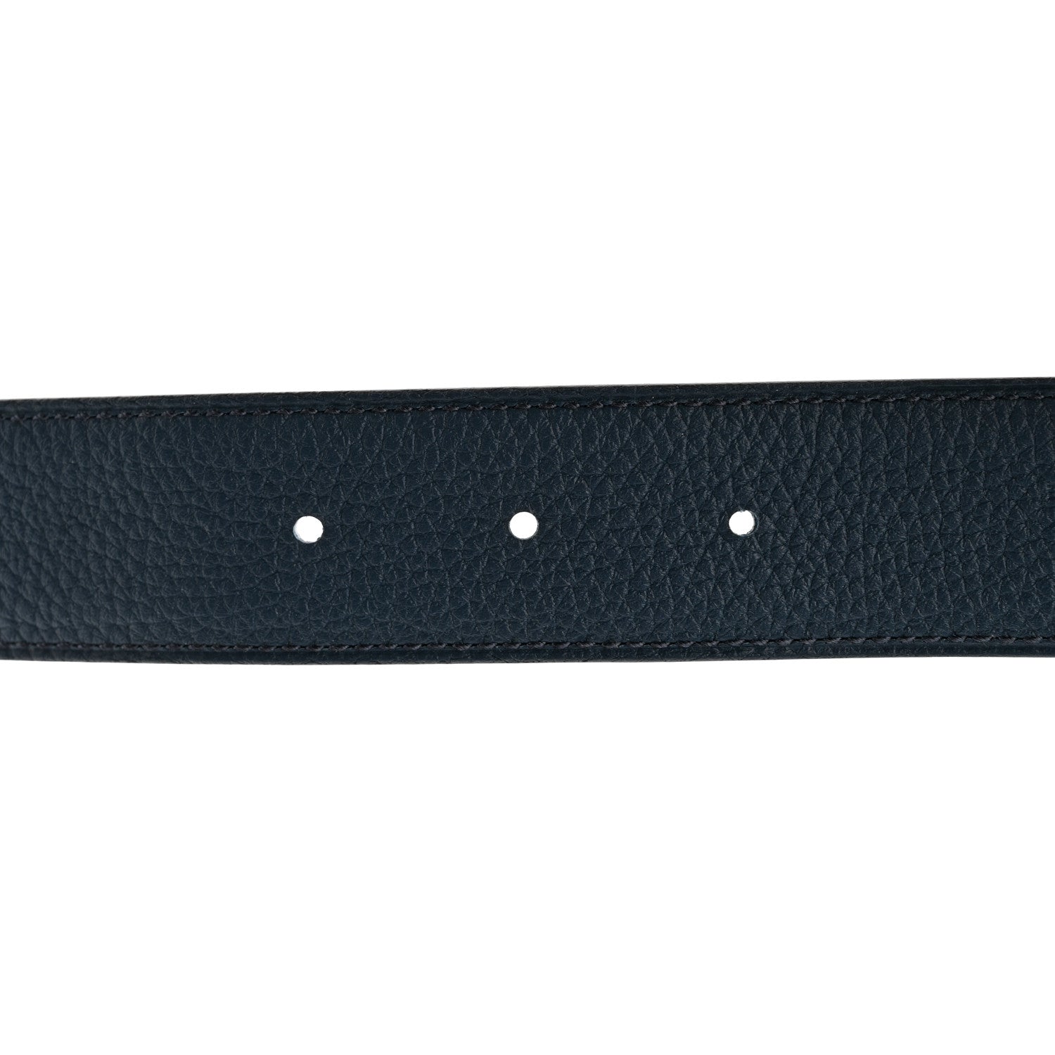 Hermes Chamonix Togo PVD Plated 32mm Tonight Belt 95 Black Bleu Nuit 6 of 10