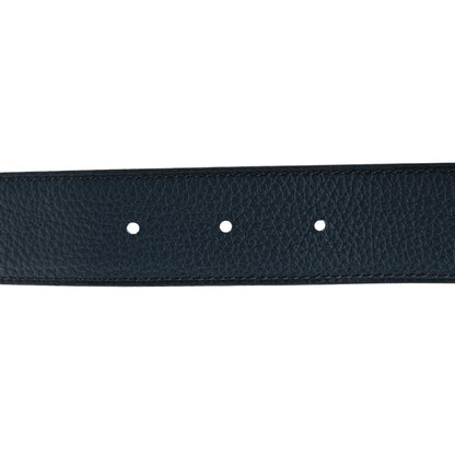 Hermes Chamonix Togo PVD Plated 32mm Tonight Belt 95 Black Bleu Nuit 6 of 10
