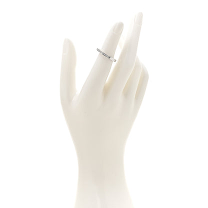 Tiffany 18K White Gold Diamond Lock Ring 54 6.75 2 of 5