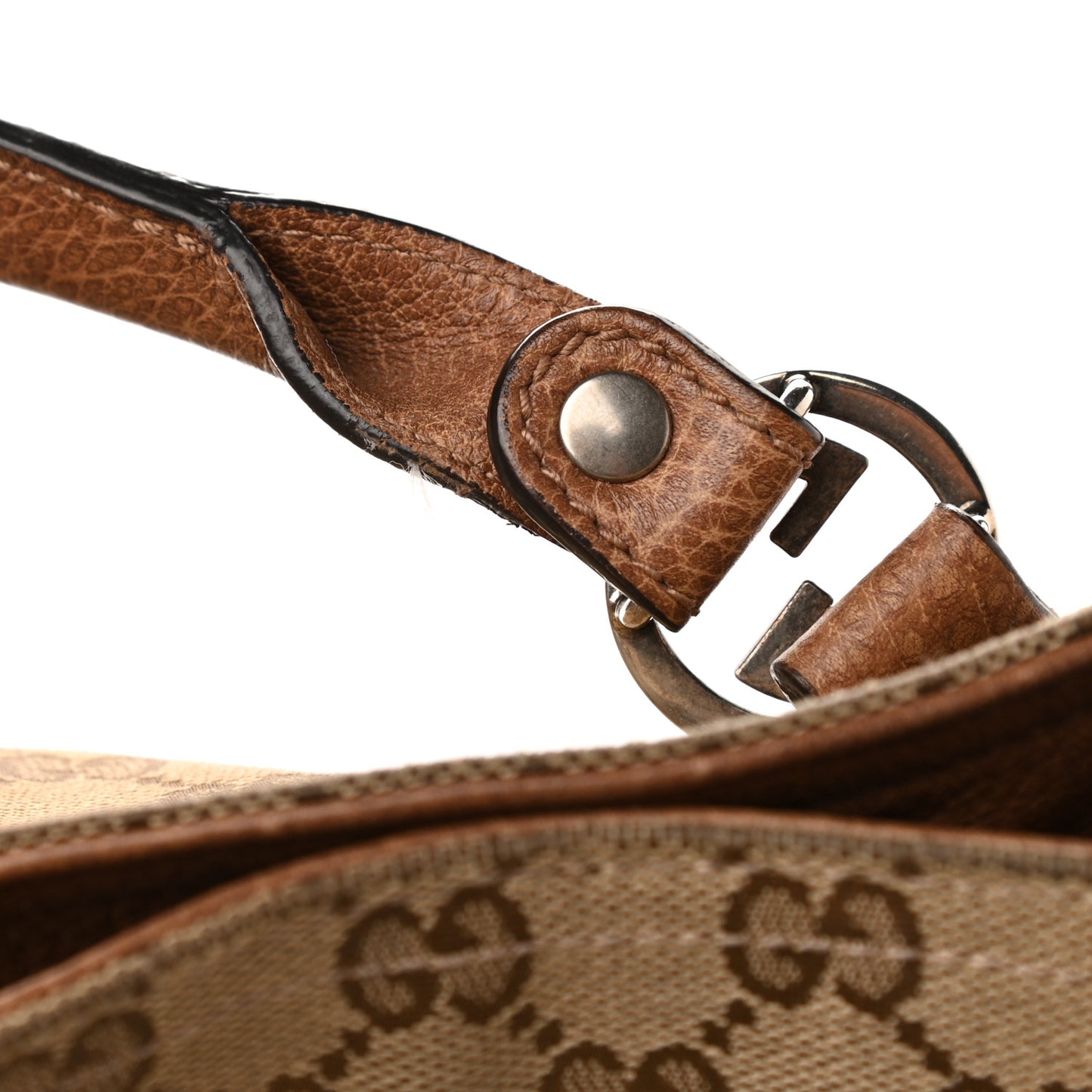 Monogram Old Libeccio Medium Miss GG Top Handle Bag Beige Ebony Light Brown