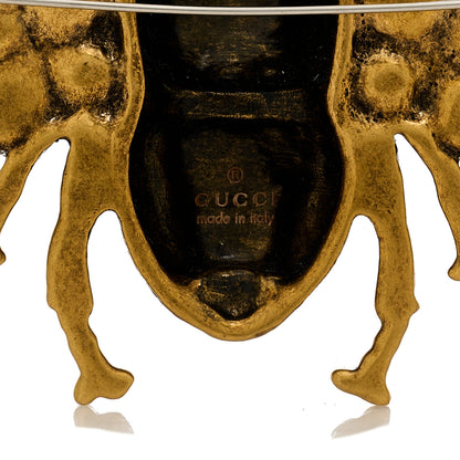 Gucci Metal Pearl Crystal Bee Brooch Aged Gold 4 of 4