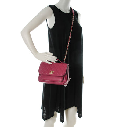 Chanel Caviar Quilted Small Business Affinity Flap Dark Pink 2 of 8