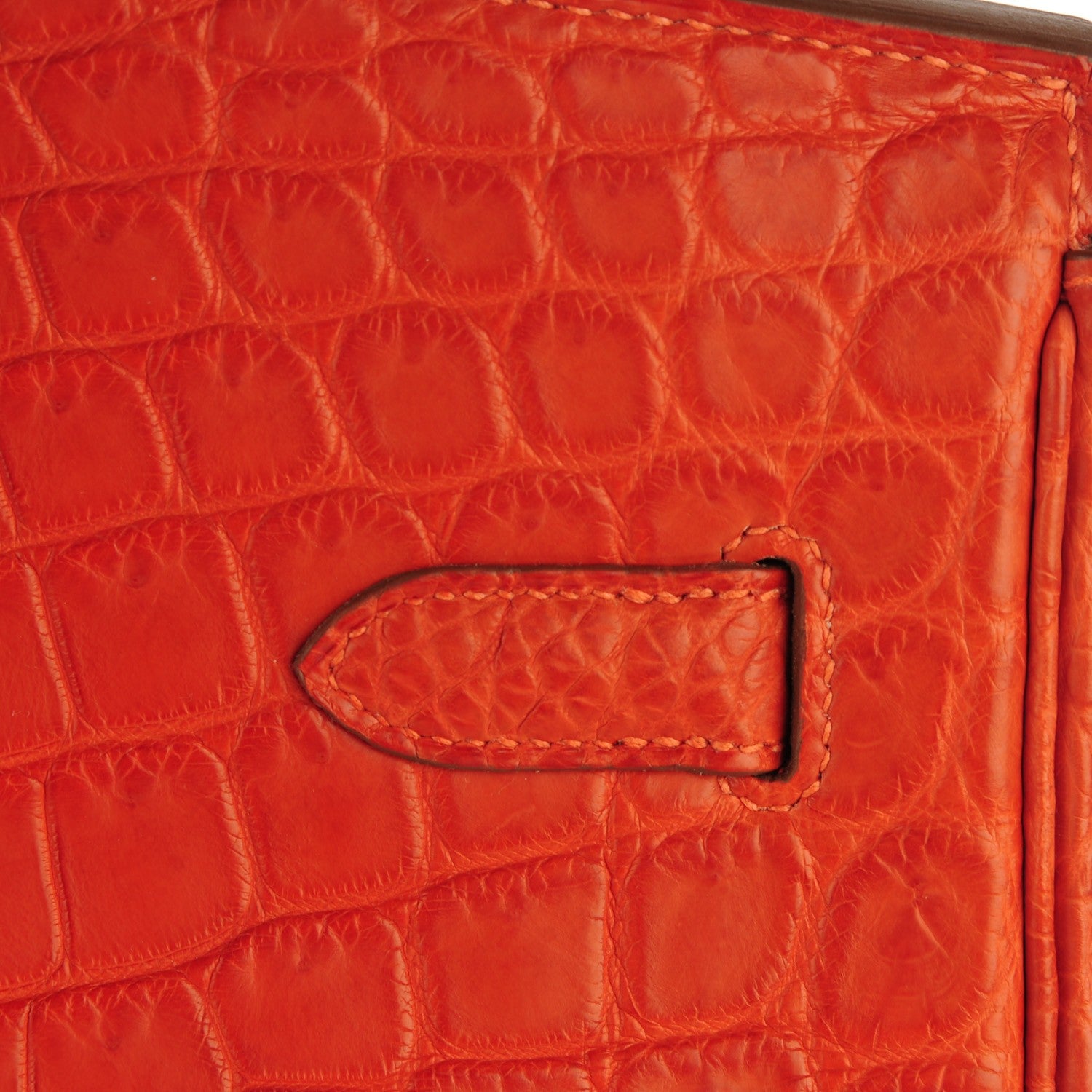 Hermes Matte Niloticus Crocodile Birkin 35 Orange 14 of 29