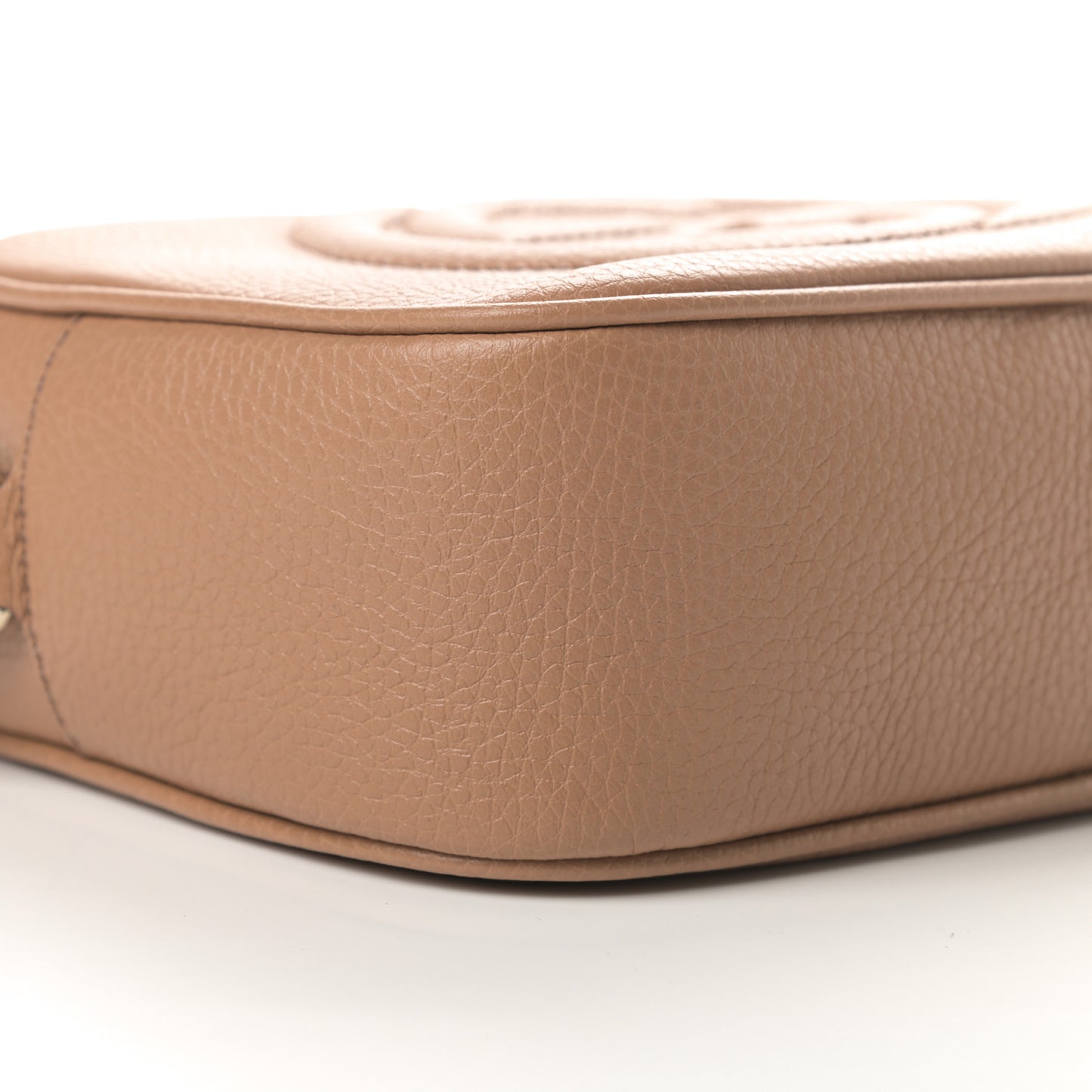 Pebbled Calfskin Small Soho Disco Bag Rose Beige
