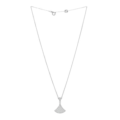 Bulgari 18K White Gold Diamond Large Divas' Dream Pave Necklace 4 of 5