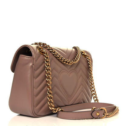 Gucci Calfskin Matelasse Small GG Marmont Shoulder Bag Porcelain Rose 2 of 4