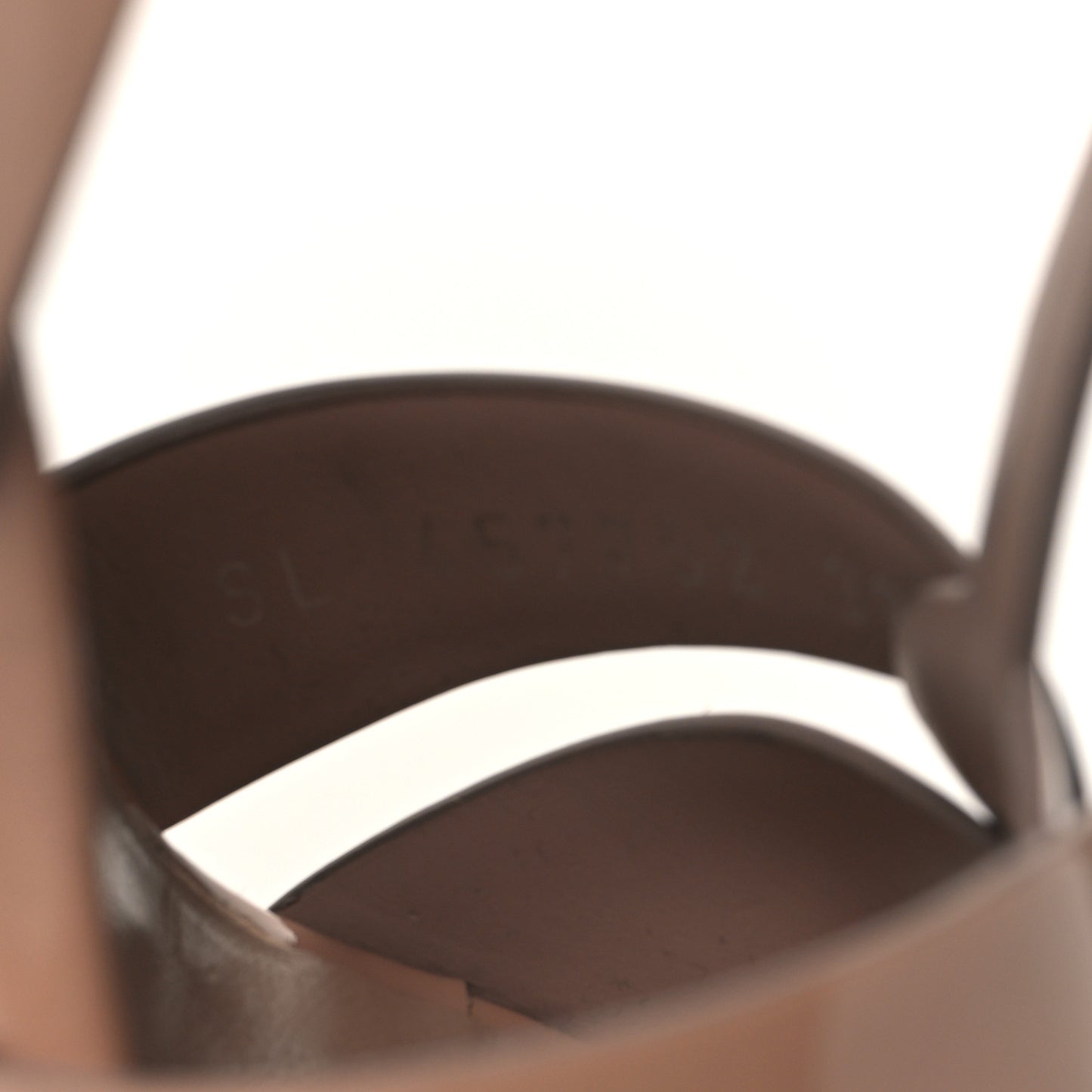 Patent Tribute 105 Platform Sandals 38.5 Nude Powder