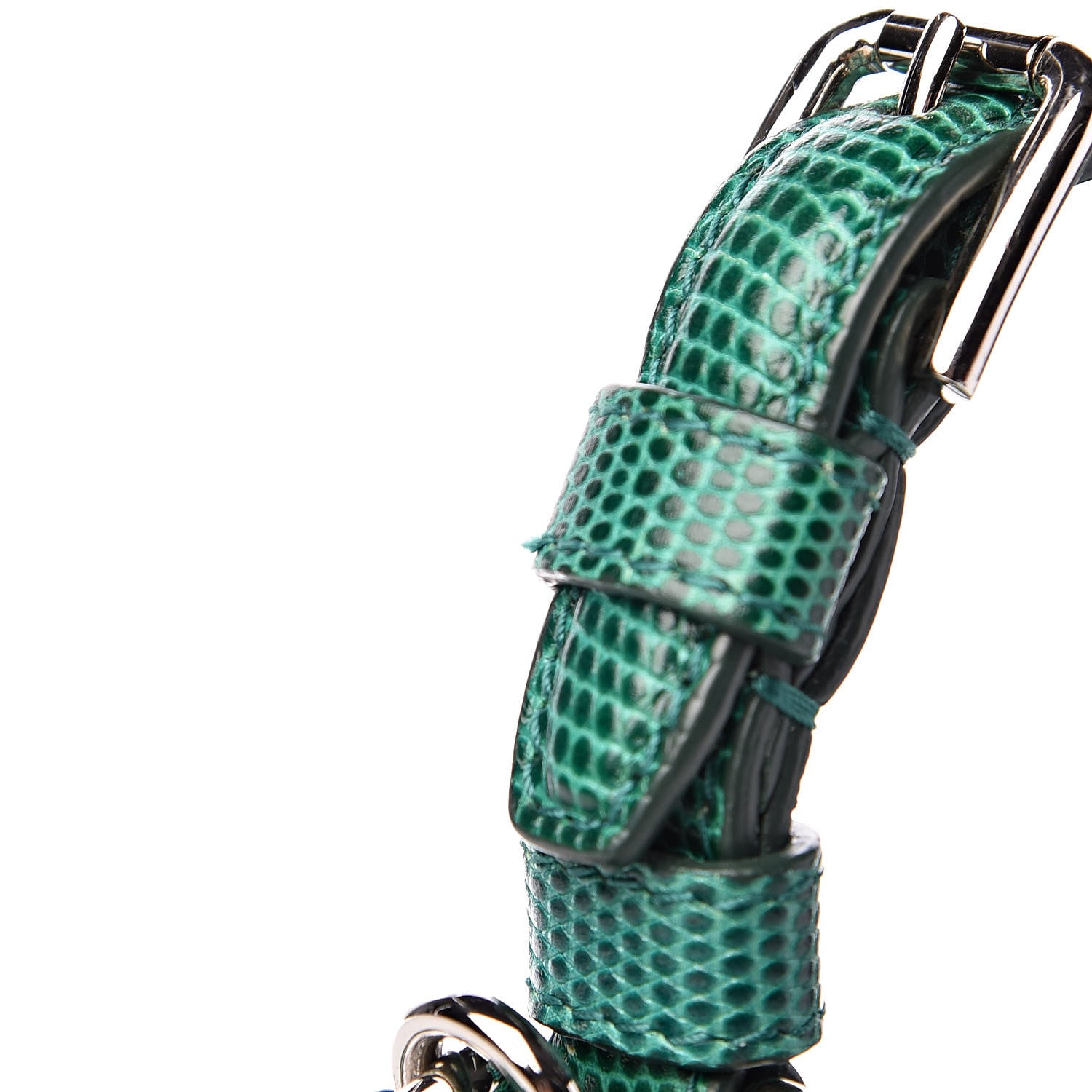Dolce & Gabbana Lizard Calfskin Embossed Small Monica Top Handle Bag Green 12 of 13