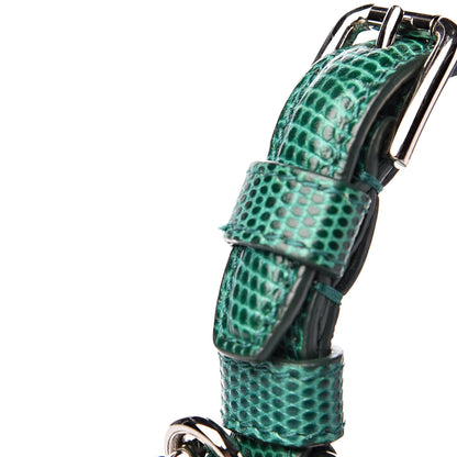 Dolce & Gabbana Lizard Calfskin Embossed Small Monica Top Handle Bag Green 12 of 13