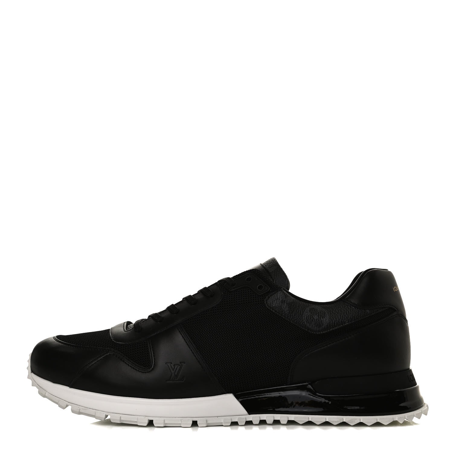 Louis Vuitton Calfskin Monogram Run Away Sneakers 9.5 Black 1 of 10