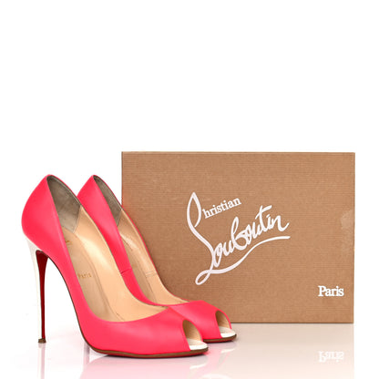 Christian Louboutin Jazz Calf Youpi 120 Pumps 40 Fuchsia White 8 of 8