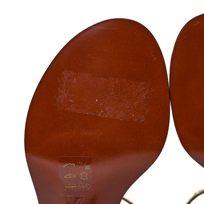 Louis Vuitton Calfskin Monogram Passenger Sandals 37 Cognac 7 of 9