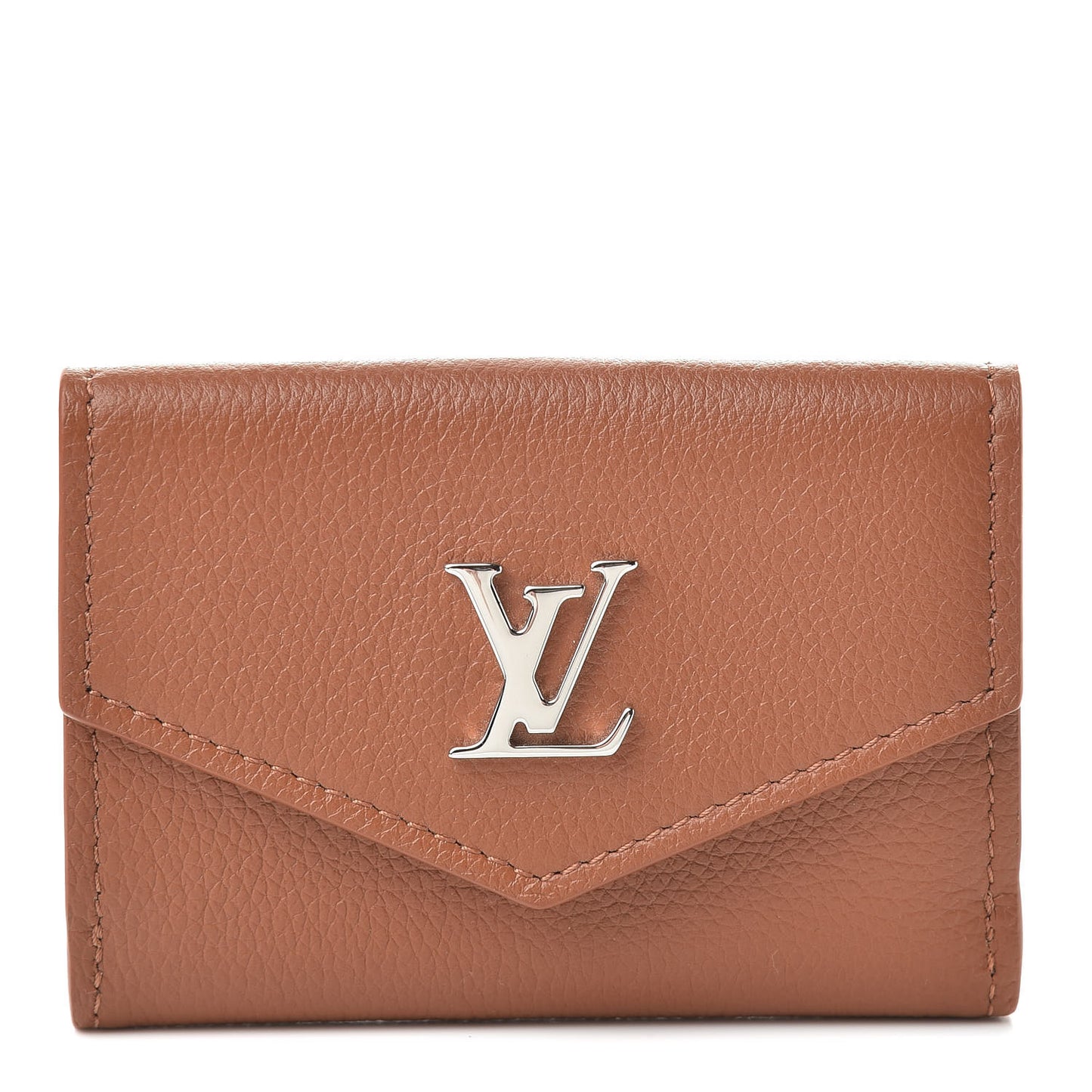 Calfskin Lockmini Wallet Caramel