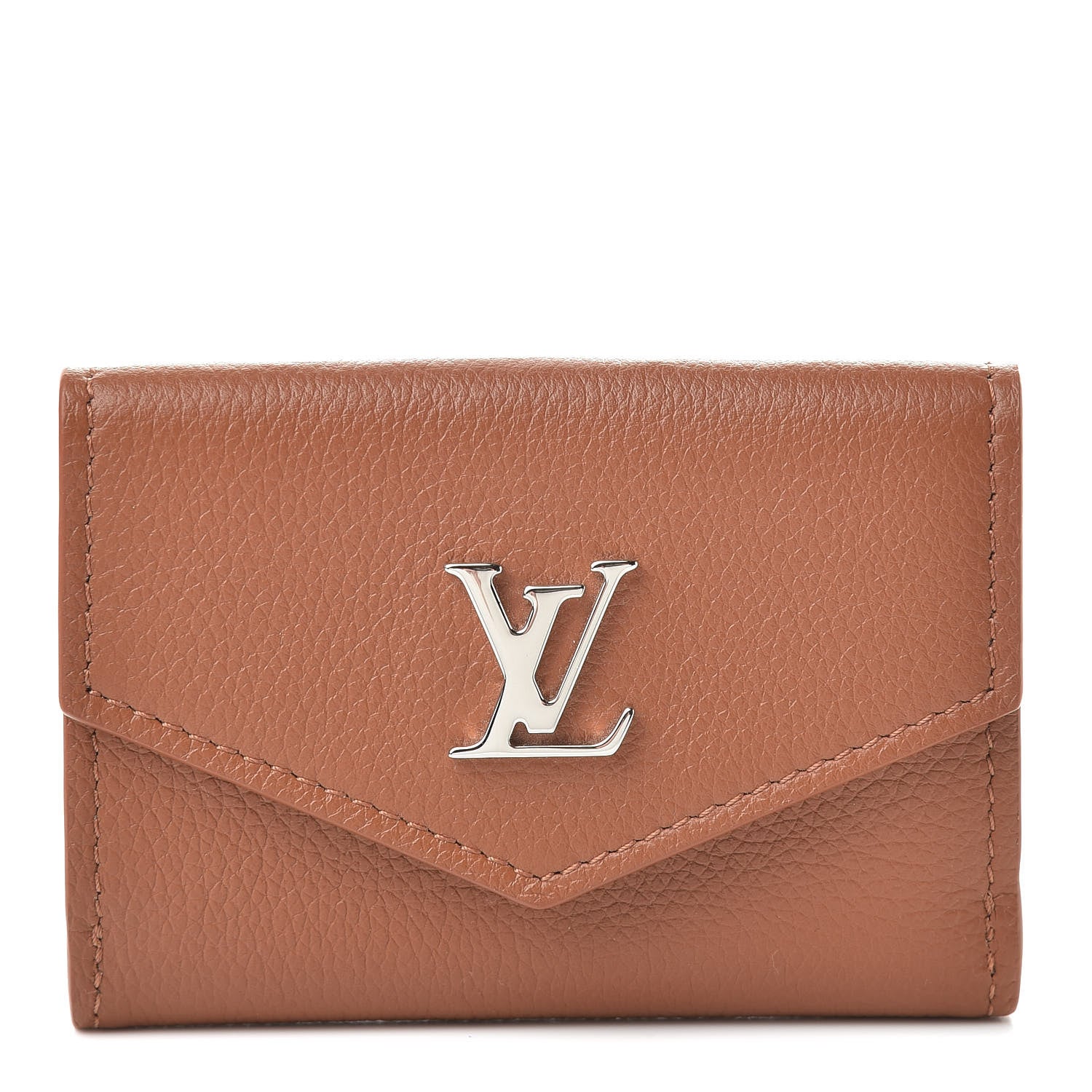 Louis Vuitton Calfskin Lockmini Wallet Caramel 1 of 8