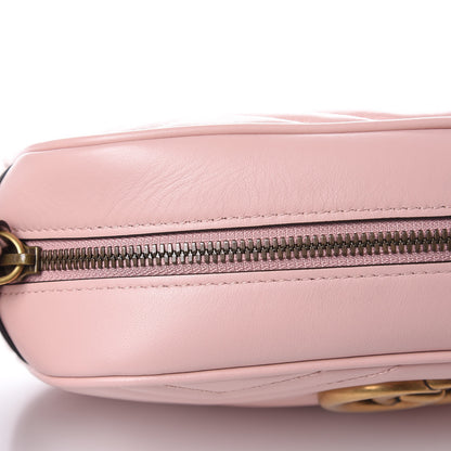 Gucci Calfskin Matelasse Small GG Marmont Chain Shoulder Bag Perfect Pink 10 of 10