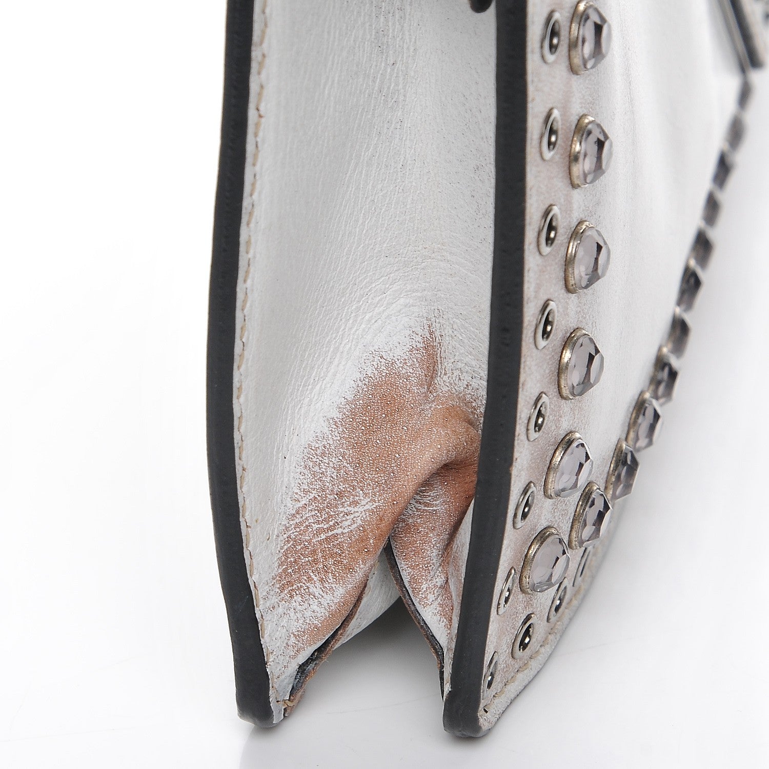 Prada Vitello Vintage Studded Clutch 9 of 12