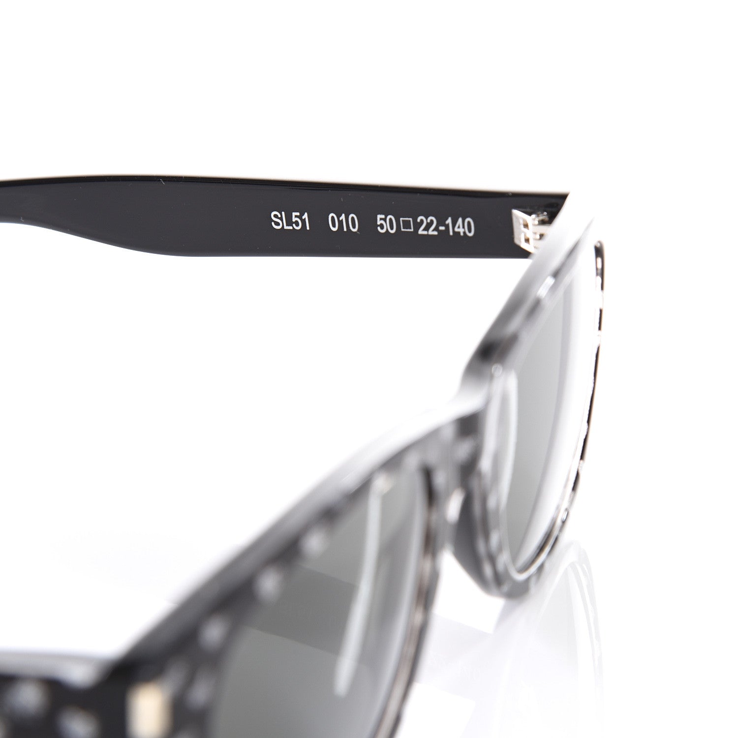 Saint Laurent Square Heart Sunglasses SL51 Black 5 of 8