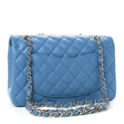 Chanel Caviar Quilted Small Double Flap Blue 3 of 9