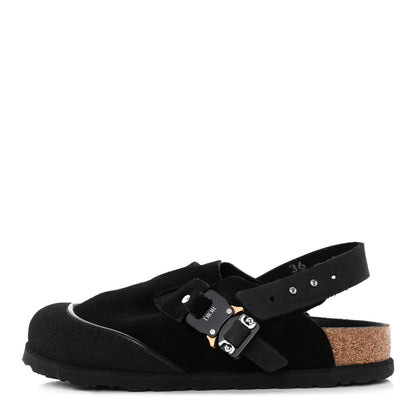 Christian Dior X BIRKENSTOCK Felted Wool Nubuck Calfskin Tokio Mule 36 Black 1 of 12