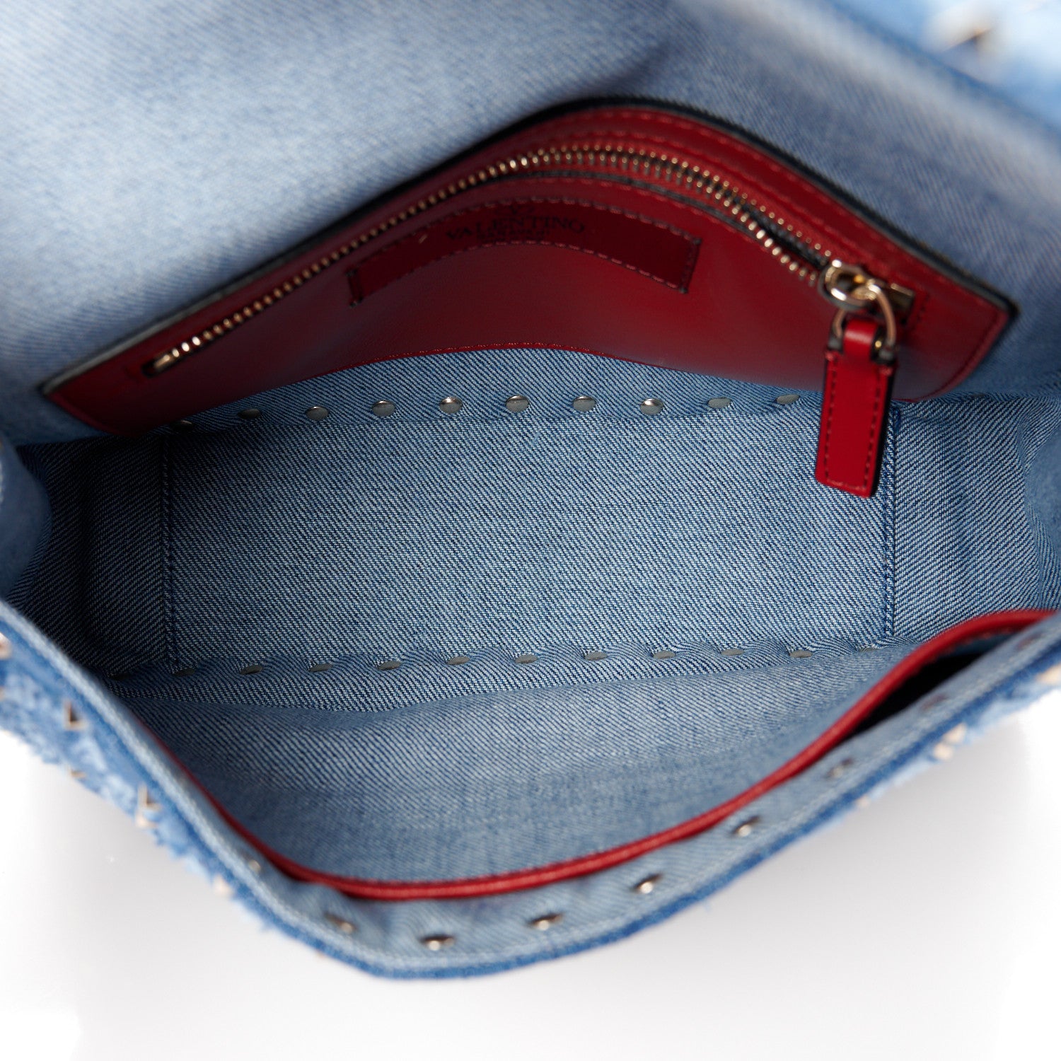 Valentino Garavani Denim Medium Rockstud Spike Shoulder Bag Denim 5 of 12