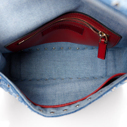 Valentino Garavani Denim Medium Rockstud Spike Shoulder Bag Denim 5 of 12