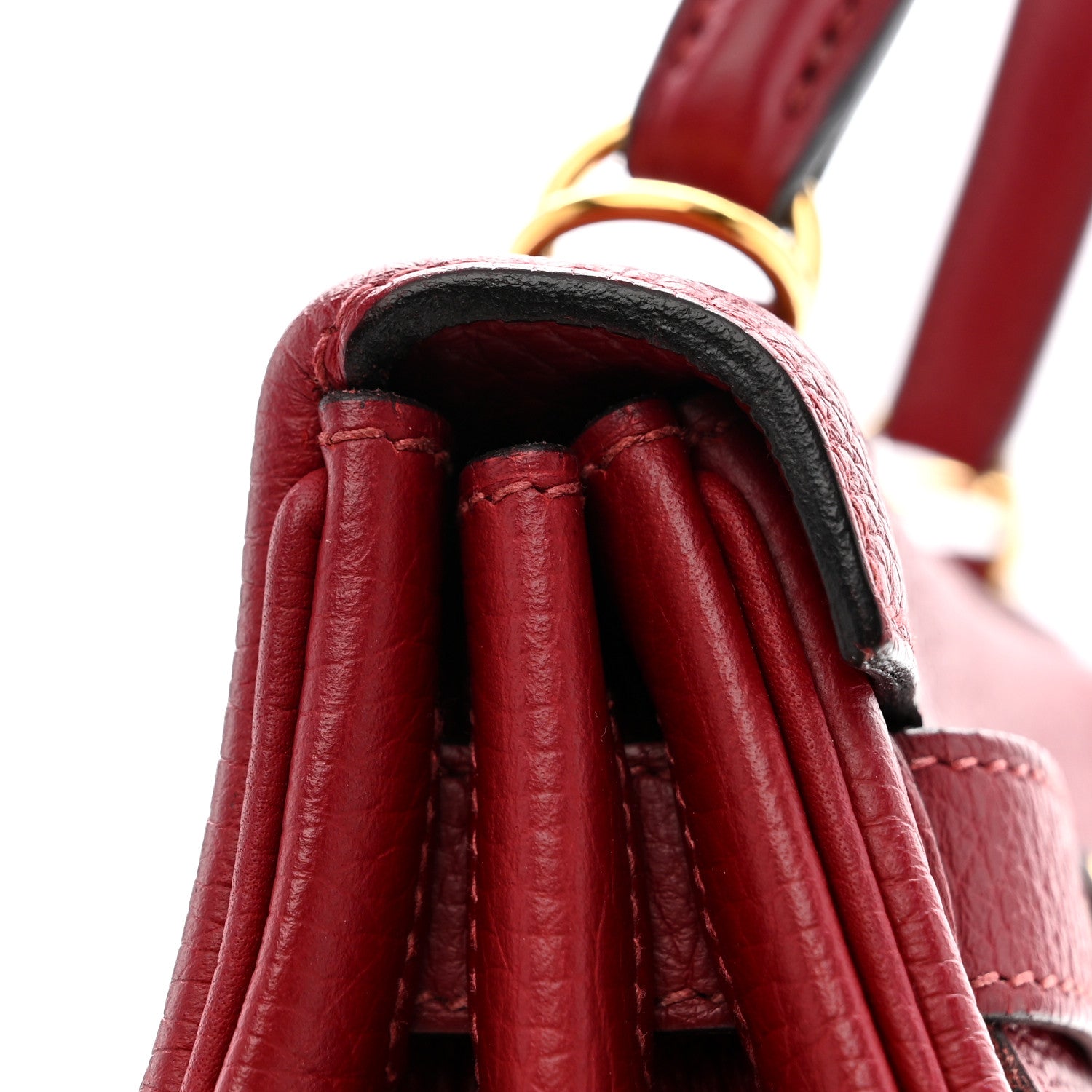 Hermes Taurillon Clemence Kelly Retourne 28 Rouge Grenat 14 of 14